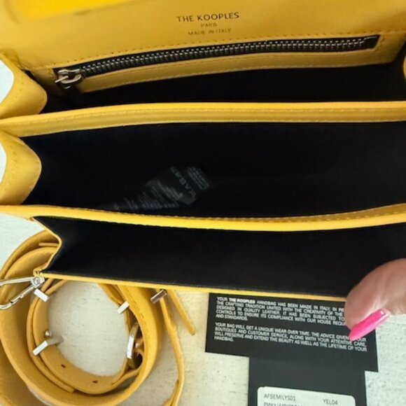 The Kooples Emily Leather Bag in Yellow - Picture 6 of 12